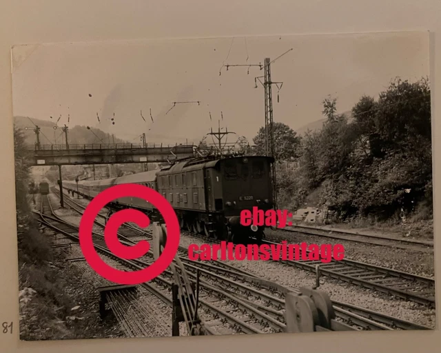 E-Lok E 52 20 Historisches Foto 1966 Bhf Ludwigsstadt I carltonsvintage