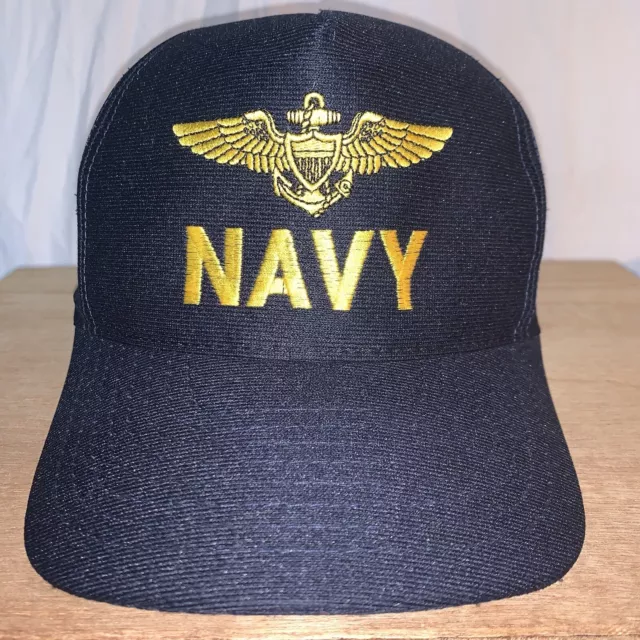 Vintage U.S. Navy “Shield w/wings” logo SnapBack Trucker Hat. Made in USA! $40..