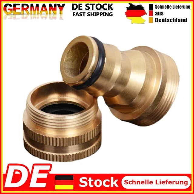 2 Pcs Faucet Fitting Brass Tap Quick Connector for Garden Tubing Car Washer Pipe