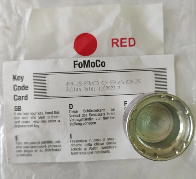 GENUINE FORD LOCKING WHEEL NUT BOLT KEY HEX 19mm RED CIRCLE 83800B603 £