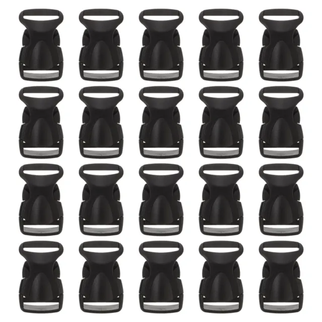 20 Pairs Turtle Buckle Quick Slide Strap Plastic Clips Adjustable