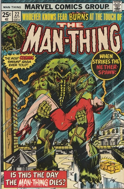 "The Man-Thing" 22, October 1975; Marvel Comics Group comic book: very good