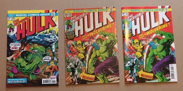 Incredible Hulk 180 + 181 + 181, 2023 + 1974, first Wolverine appearances