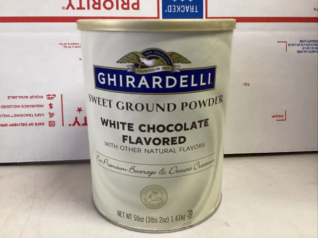 Ghirardelli Chocolate Sweet Ground White Chocolate Flavor Beverage Mix 50oz