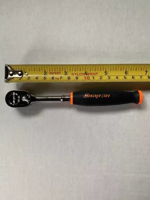 Snap-on Ratchet With Orange/Black Comfort Grip Handle. 1/4 Drive THL72O