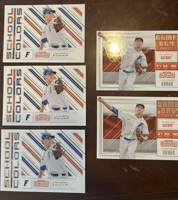 2018 Panini Contenders Draft Picks Jackson Kowar Lot x5 School Colors & Game Day