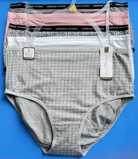 $38 5 PACK Adrienne Vittadini Cotton Brief Underwear Panties Beige L XL  $26.50 - PicClick