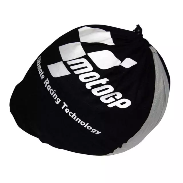 MotoGP Official Product Motorcycle Helmet Protector Drawstring Bag Black & Grey