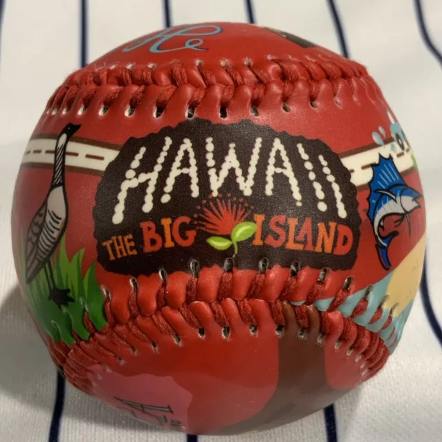 Hawaii The Big Island Red Rare Baseball Ball Souvenir Promotional