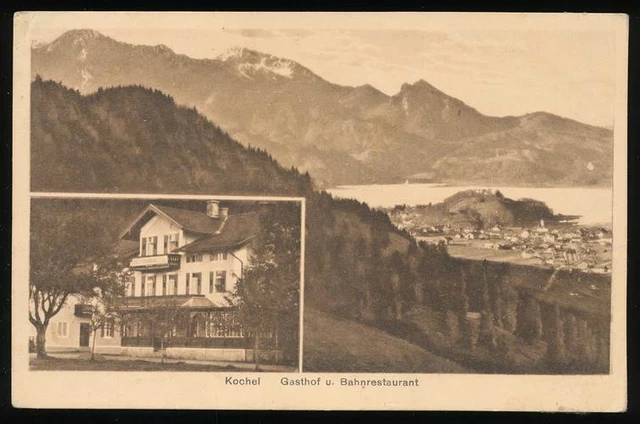 616852) AK Gasthof u. Bahnrestaurant Kochel Krs. Bad Tölz