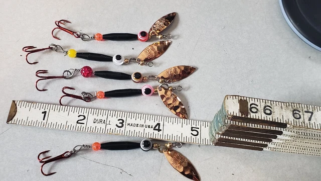 5 Lot PRIMITIVE HAND CRAFTED Spinner Bait  with Weed Runner Blade