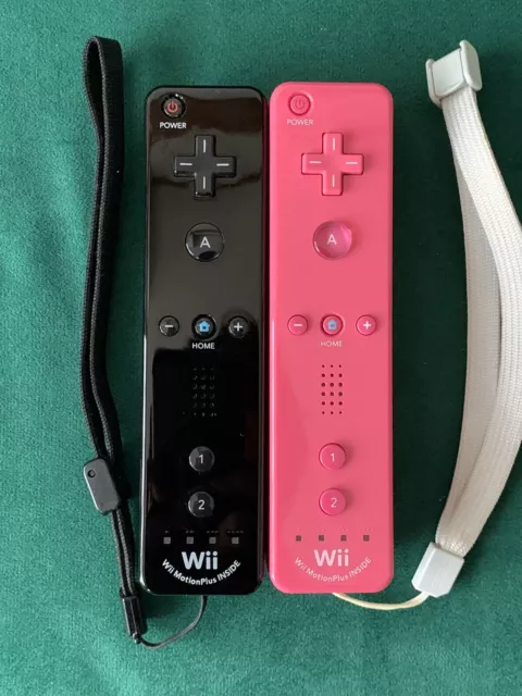 Nintendo OEM Wii Remote pink Blue Black RED Motion Plus Controller  lot2 Tested