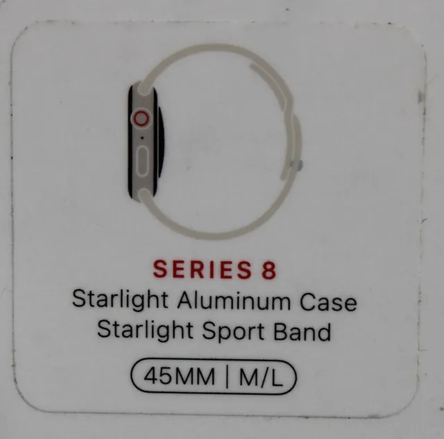 NEU Apple Watch Serie 8 45 mm Starlight Aluminium/Sternenlichtband Handy M/L