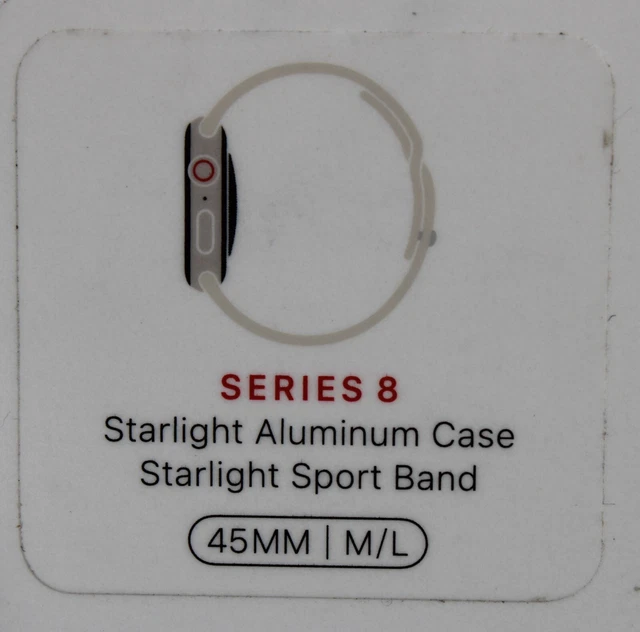NEU Apple Watch Serie 8 45 mm Starlight Aluminium/Sternenlichtband Handy M/L NEU Apple Watch Serie 8 45 mm Starlight Aluminium/Sternenlichtband Handy M/L
