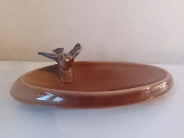 Vintage WADE Porcelain Blue Bird Trinket Dish.  Collectible Ornament 14.5 cm