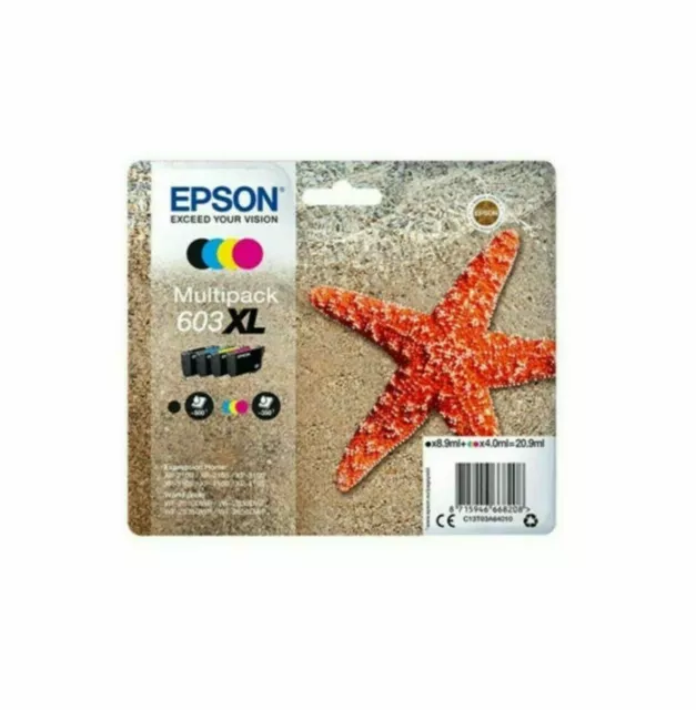 Genuine Epson 603 603XL BCMY Starfish Ink Cartridge Epson WF-2810DWF  * LOT *
