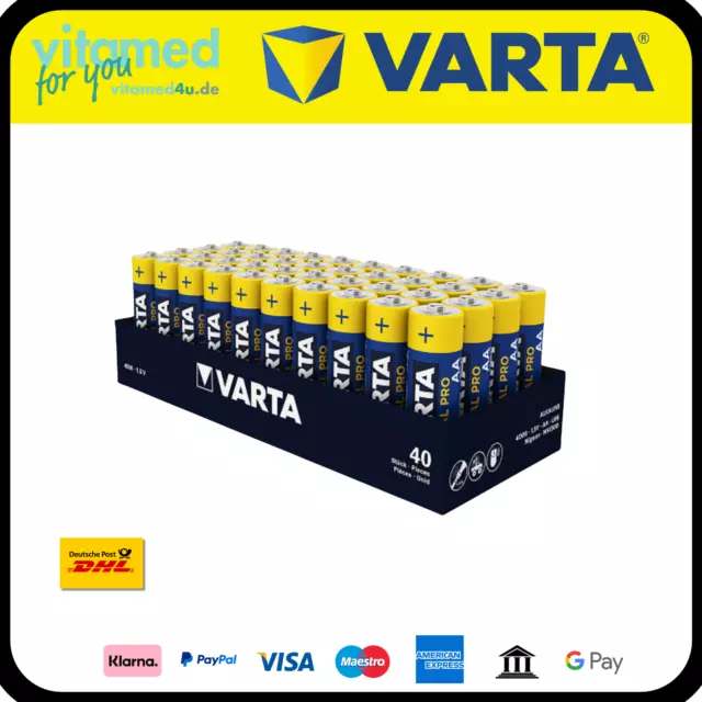 Varta Industrial Pro AA 4006 40 Stück I 1  x 40Stk I LR06 MN1500 Mignon 1,5V