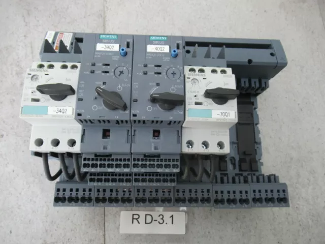 2X Siemens Sirius 3RA6120-2DB33 Direktstarter+3RV1021-1JA15+3RV1021-1DA15