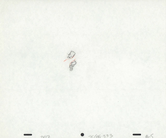 The Simpsons Pencil Animation Art - Bart Far Away A-5