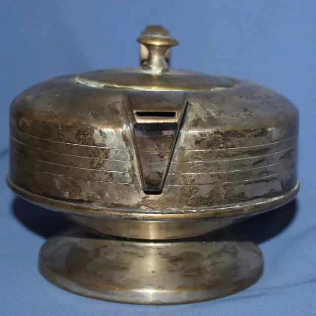 Antique Art Deco Silver Plated Pedestal Teapot