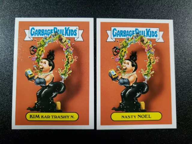 Kim Kar Trashy N Kim Kardashian Spoof Garbage Pail Kids 2 Card Set