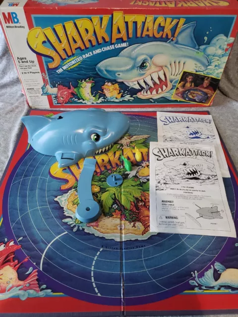 SHARK ATTACK! 1988 Motorized Board Game Works!