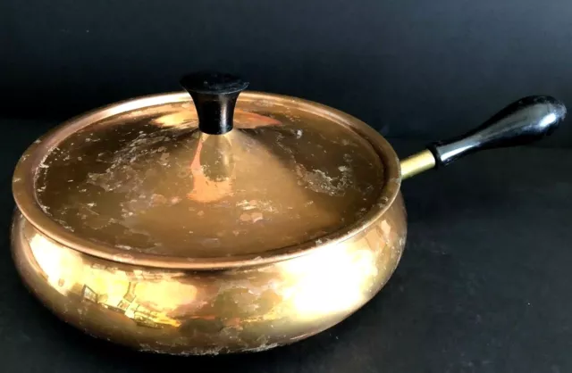Vintage B&M Douro Copper Pan Made In Portugal 9" Diameter
