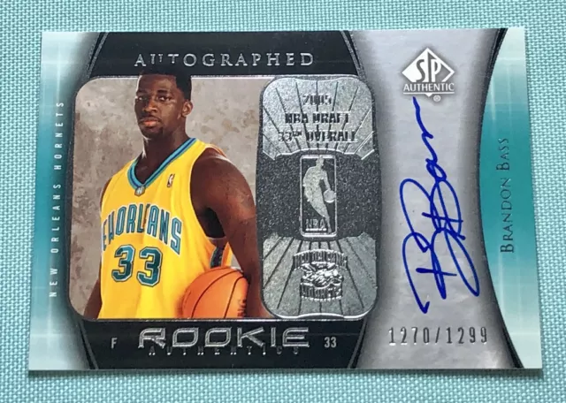 Brandon Bass 2005 Upper Deck SP Authentic Rookie Signed Autograph AUTO RC #/1299