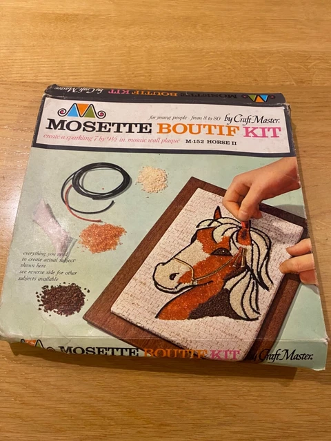 Kit boutif vintage 1963 Craft Master Mosette placa de pared caballo M-152 caballo II Kit boutif vintage 1963 Craft Master Mosette placa de pared caballo M-152 caballo II