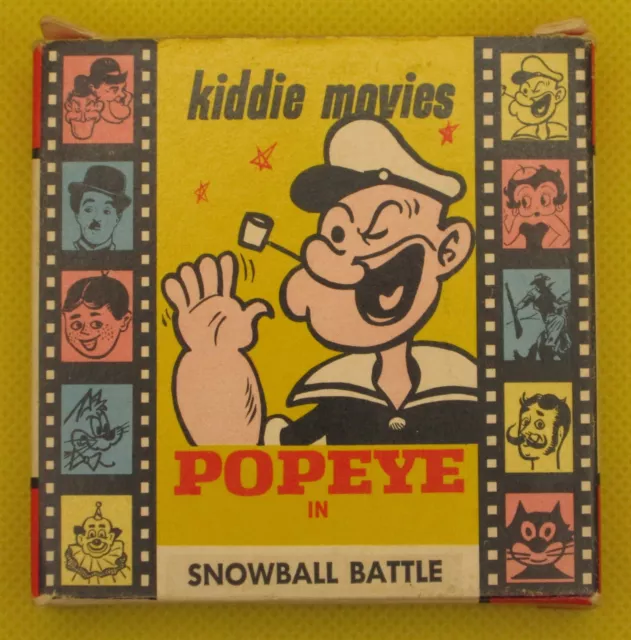 Vtg 8mm Film Popeye Kiddie Movies PX3 Snowball Battle Atlas Films Inc 1960's