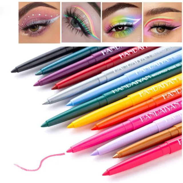 Eye Liner Pencil Waterproof Creme Gel Matte 20 Colours Sparkle Automatic Fashion