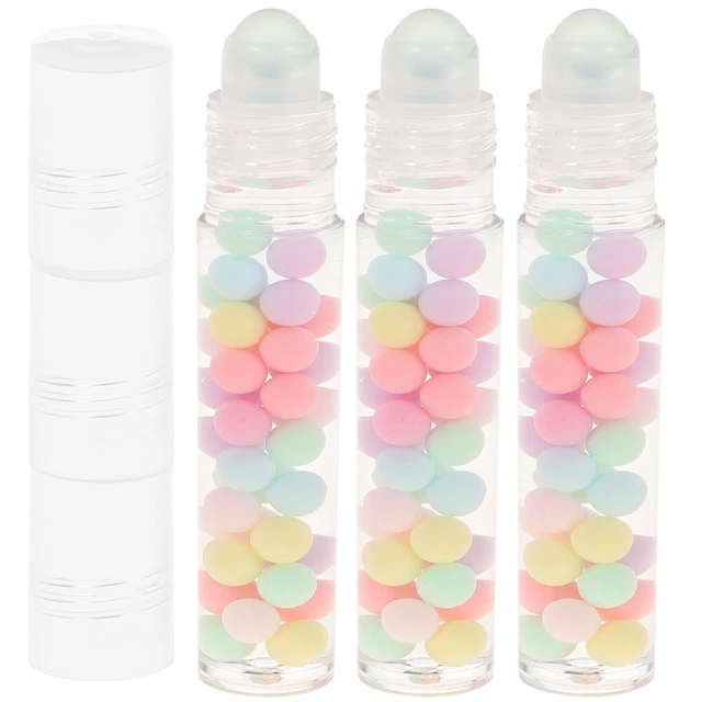 3 piezas de colorido brillo labial bola 8,5x1,6 cm plástico niña