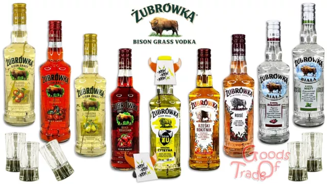 Zubrowka BISON GRASS Vodka / Polen / 0,5L / Limitiert excl. Original Wodka Glas