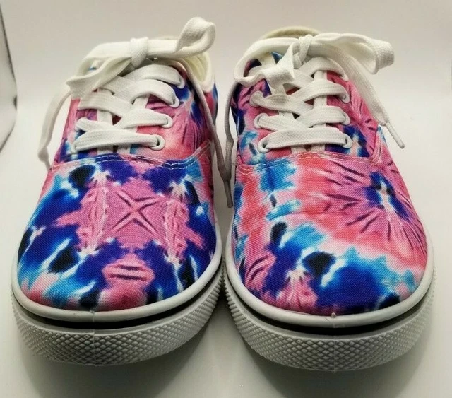 Tie-Dye Sneakers Women's  Size 8  Cushion Walk Lace-Up Casual Fun