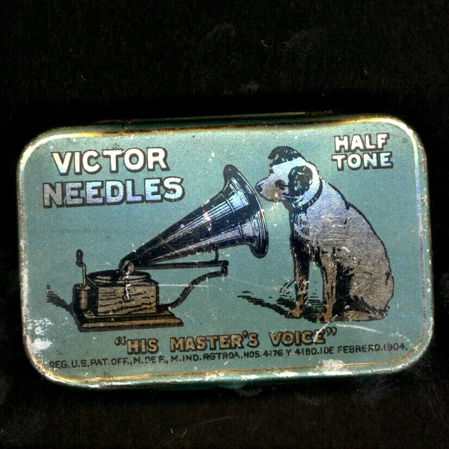 HMV VICTOR NEEDLES Half Tone Needle Box Blank Needletin, Gramphone