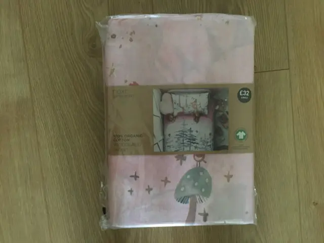 Next Girls 100% Organic Cotton Woodland (Pink) Single Bed Set - New RRP £32