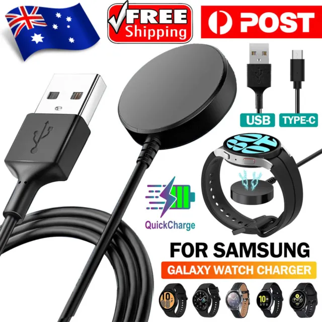 Wireless Magnetic Charger For Samsung Galaxy Watch 6 5 Pro 5 4 USB Type C Cable