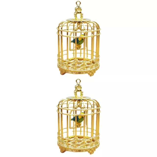 2 Count Cage À Oiseaux Simulée Jouets Pour Perruches Métal De Bébé