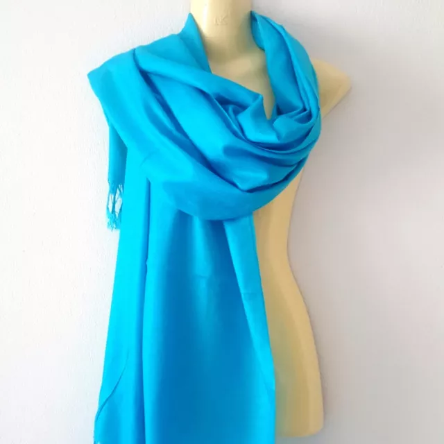 Fashion Lady Silk Scarf Shawl Wrap Solid Warm Long Pashmina   Women's