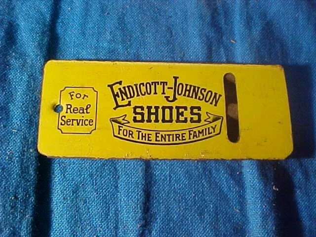 1920s ENDICOTT JOHNSON SHOE Store PREMIUM Advertising TIN WHISTLE