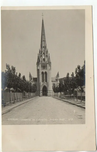 EPERNAY - Marne - CPA 51 - Carte Photo P. Aubry chapelle de l' Hopital