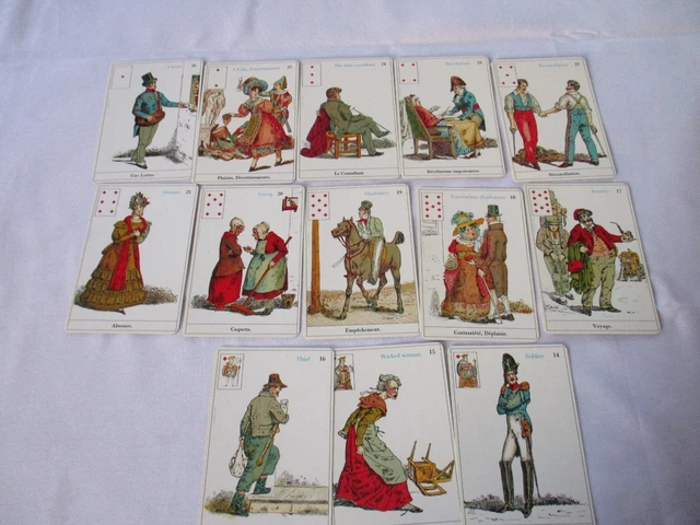 CARTES TAROT &LA sibylle des salons" carreau de as à roi GRIMAUD FRANCE