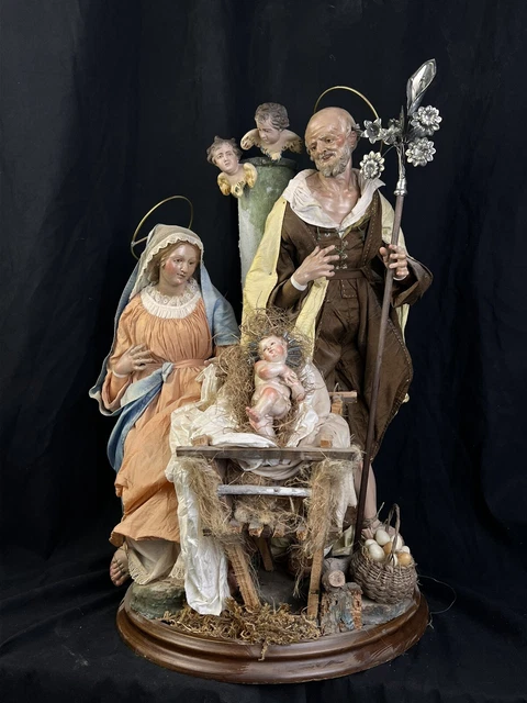 Natividad' Sagrada Familia Pesebre Napolitano 50x30 CM Arte Presepiale Diseño