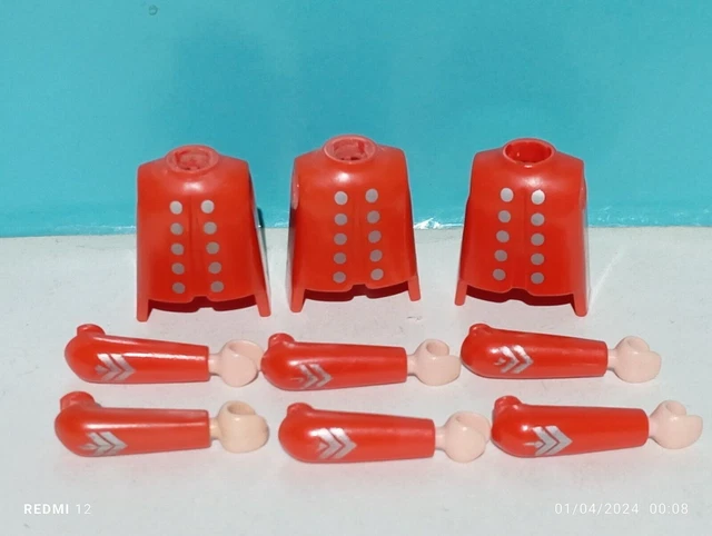 Corps Et Bras Playmobil Garde Anglais Red Rock - Pièce D'occasion Pour Collection Ou Remplacement