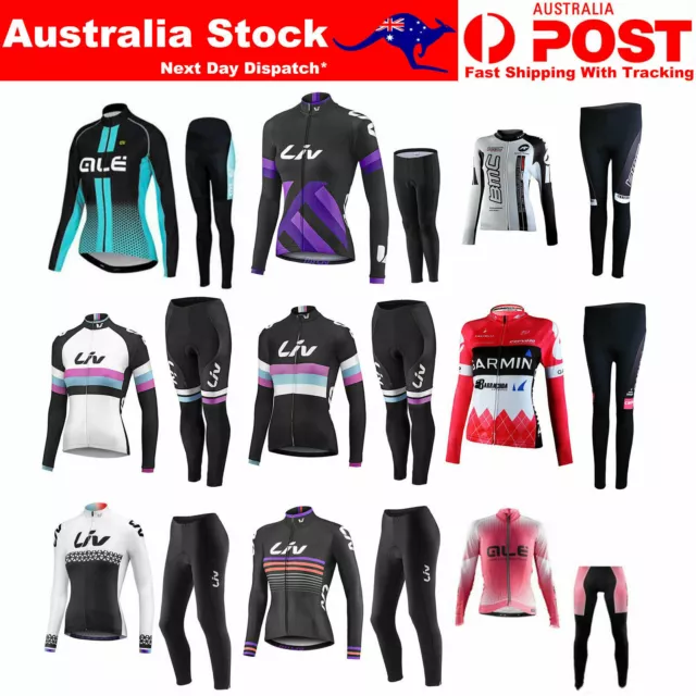 Sports Riding Bicycle Bike Cycling Women Clothing Long Sleeve Jersey Pant Set