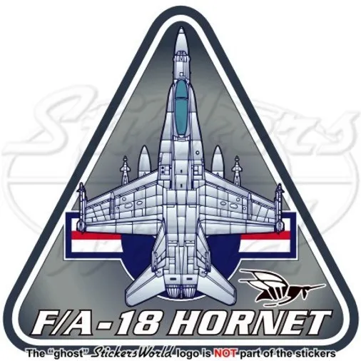 McDonnell Boeing F-18 HORNET US MARINES Armée de l'Air 95mm Vinyle Autocollant