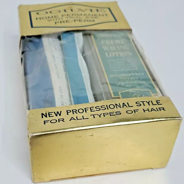 Vintage Ogilvie Home Permanent Pre Perm PROP NOS Gold Box NOT FOR USE Pamphlet 3