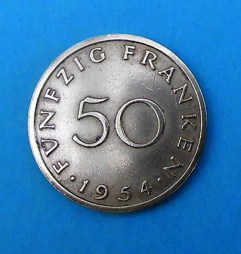 Saarland 50 Franken 1954