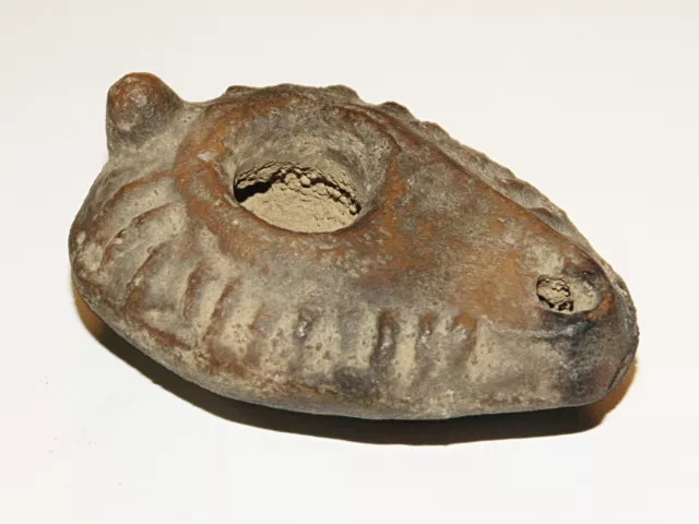 Roman Era Terracotta Oil Lamp With Cerificate Of Authenticity