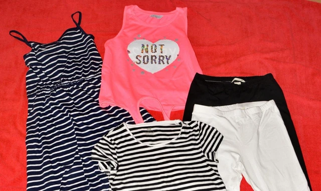 Girls clothes bundle - dress tshirt leggings skirt jumper - Age:  10-11 Years 2